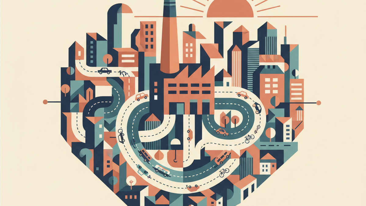Editorial illustration for The Fifteen-Minute Factory: Why Proximity Still Wins