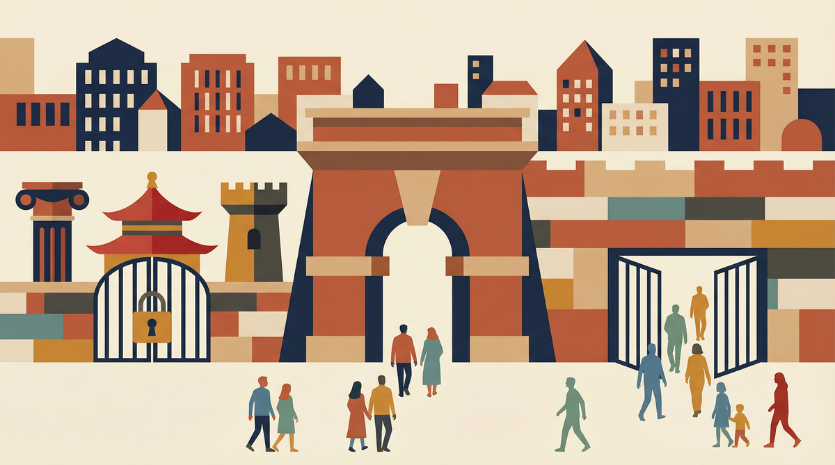 Editorial illustration for The Gates of Nations: How Every Civilisation in History Controlled Immigration — Until the West Stopped